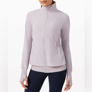 Lululemon Sights Seen Sweat Wicking Jacket in Iced Lilac No Bulk Lightweight